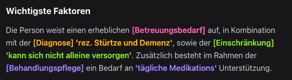 Wichtigste Faktoren